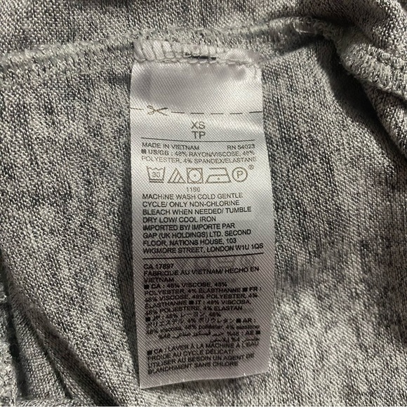 Gap Heather Gray Faux Wrap Long Sleeve Soft Knit Top - Picture 5 of 5